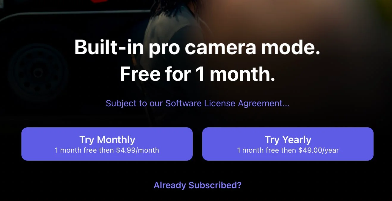 Paywall in Apple’s new Final Cut Pro app for iPad.