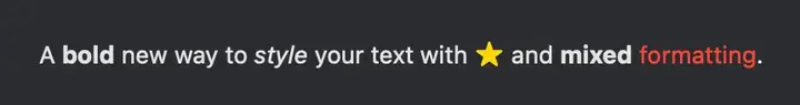 Formatted text