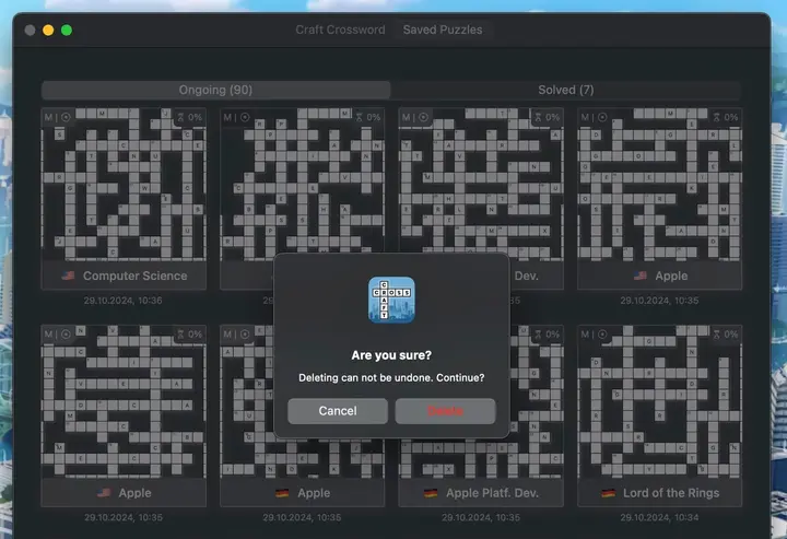 Confirm delete