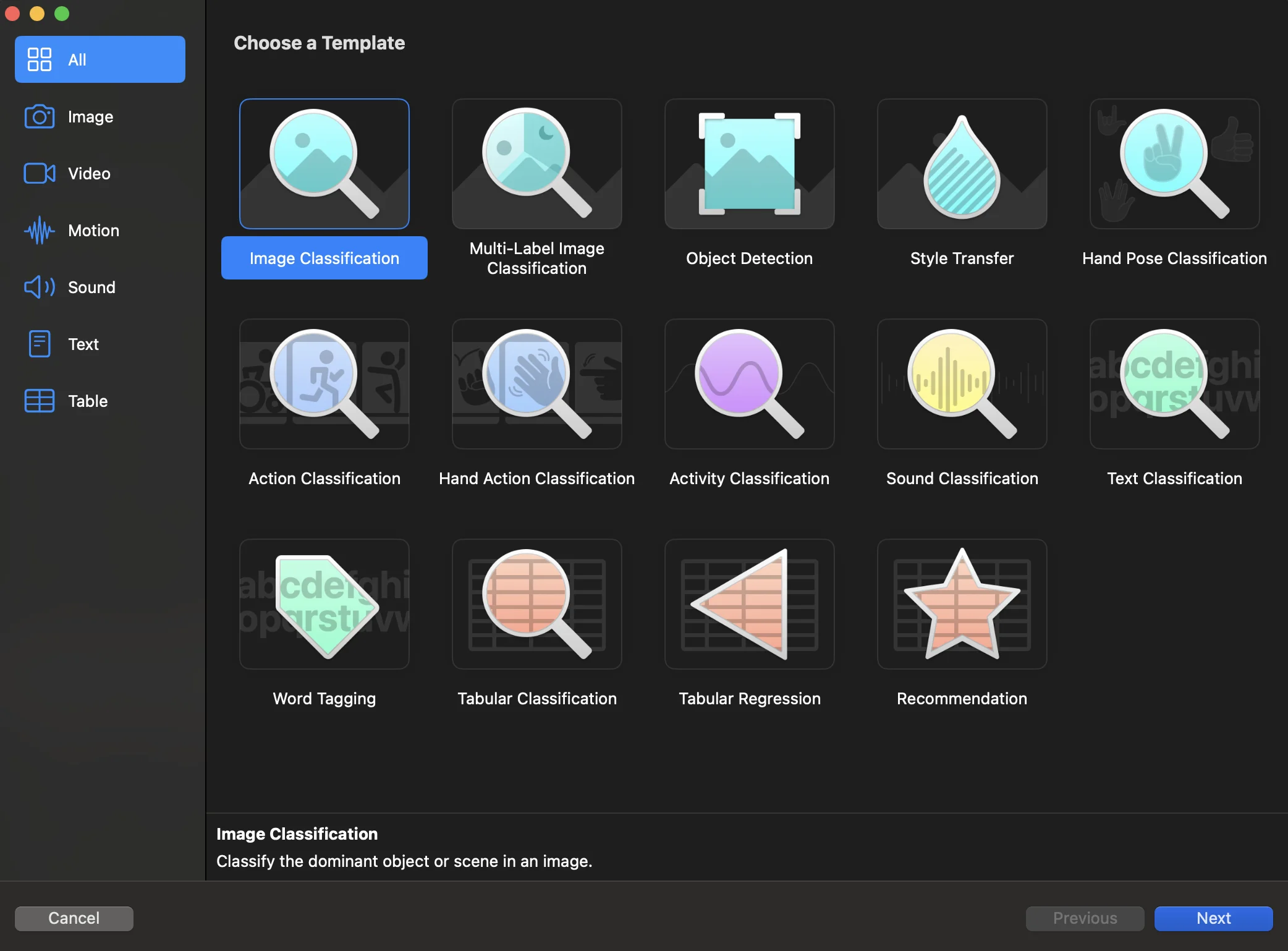 Create ML Project Templates